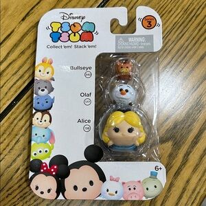 Disney Tsum Tsum Series 3 Stackable Set - Bullseye, Olaf, Alice